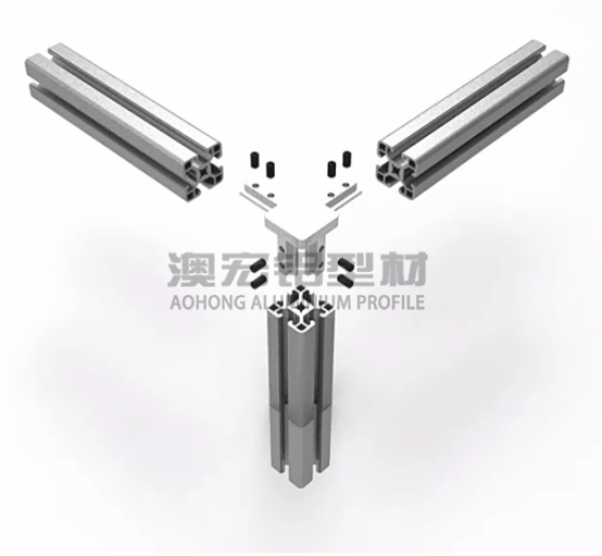 鋁型材配件 使用在正方形型材，30鋁型材或40鋁型材框架中，兩根橫向型材減去30、40mm，立柱減去一定的厚度距離，搭配頂絲擰緊固定。<br />
	<p>
		&nbsp; &nbsp; &nbsp; &nbsp; 澳宏鋁業(yè)是鋁型材廠家，專注鋁型材定制，其鋁型材型號和鋁型材配件齊全，想了解更多鋁型材連接方式，歡迎電詢：13381909160。
	</p>
	<p>
		<br />
	</p>
	<p>
		<br />
	</p>
	<p>
		<br />
	</p>
<div style=